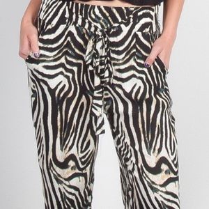 Zebra Print Joggers